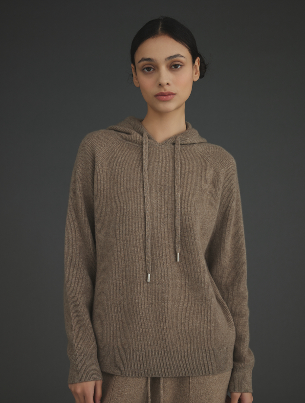 캐시미어 하찌후드 브라운