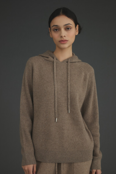 캐시미어 하찌후드 브라운