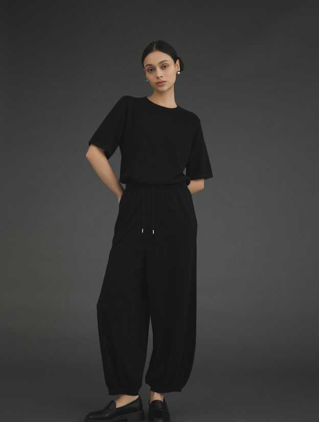 실크캐시 알라딘팬츠 블랙