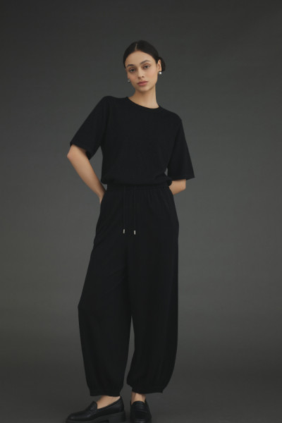 실크캐시 알라딘팬츠 블랙