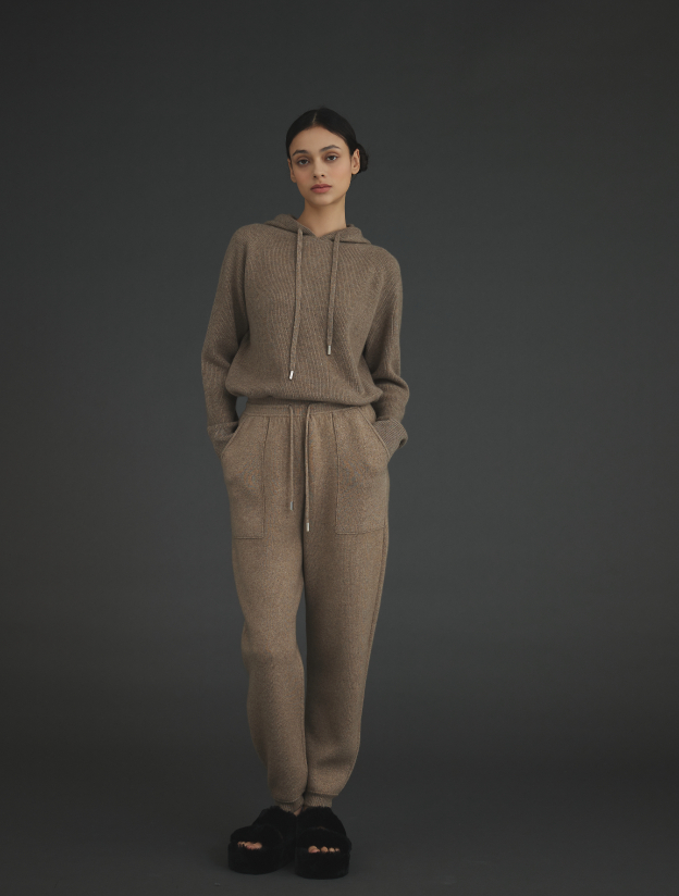 캐시미어 조거팬츠 브라운