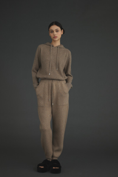 캐시미어 조거팬츠 브라운