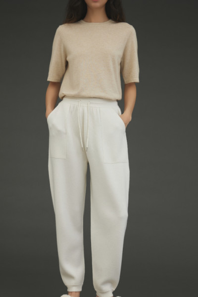 캐시미어 조거팬츠 아이보리