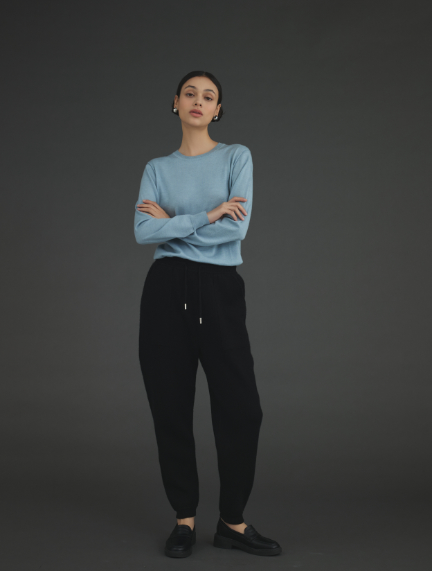 캐시미어 조거팬츠 블랙