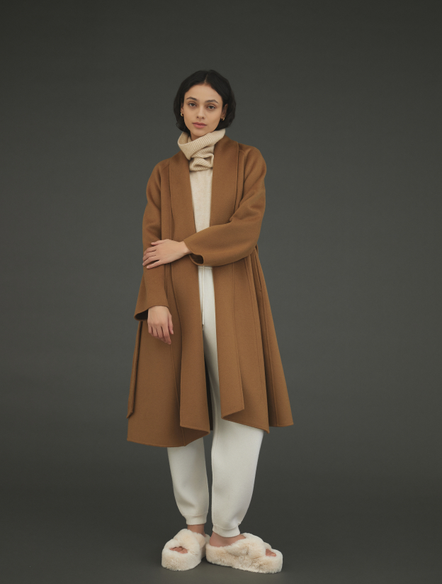 캐시미어 숄코트 카멜