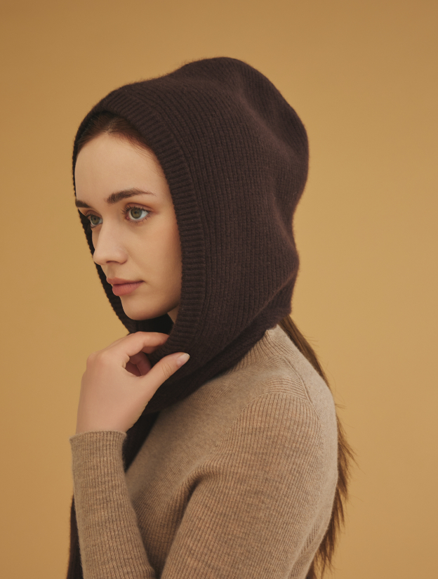 캐시미어 바라클라바 딥브라운