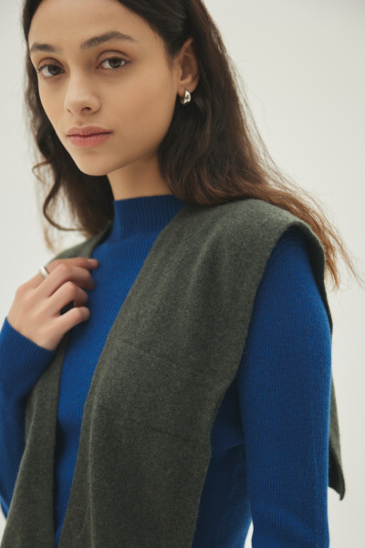 캐시미어 어깨숄 올리브