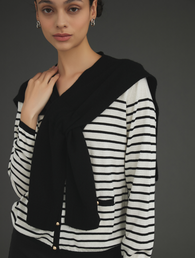 캐시미어 어깨숄 블랙